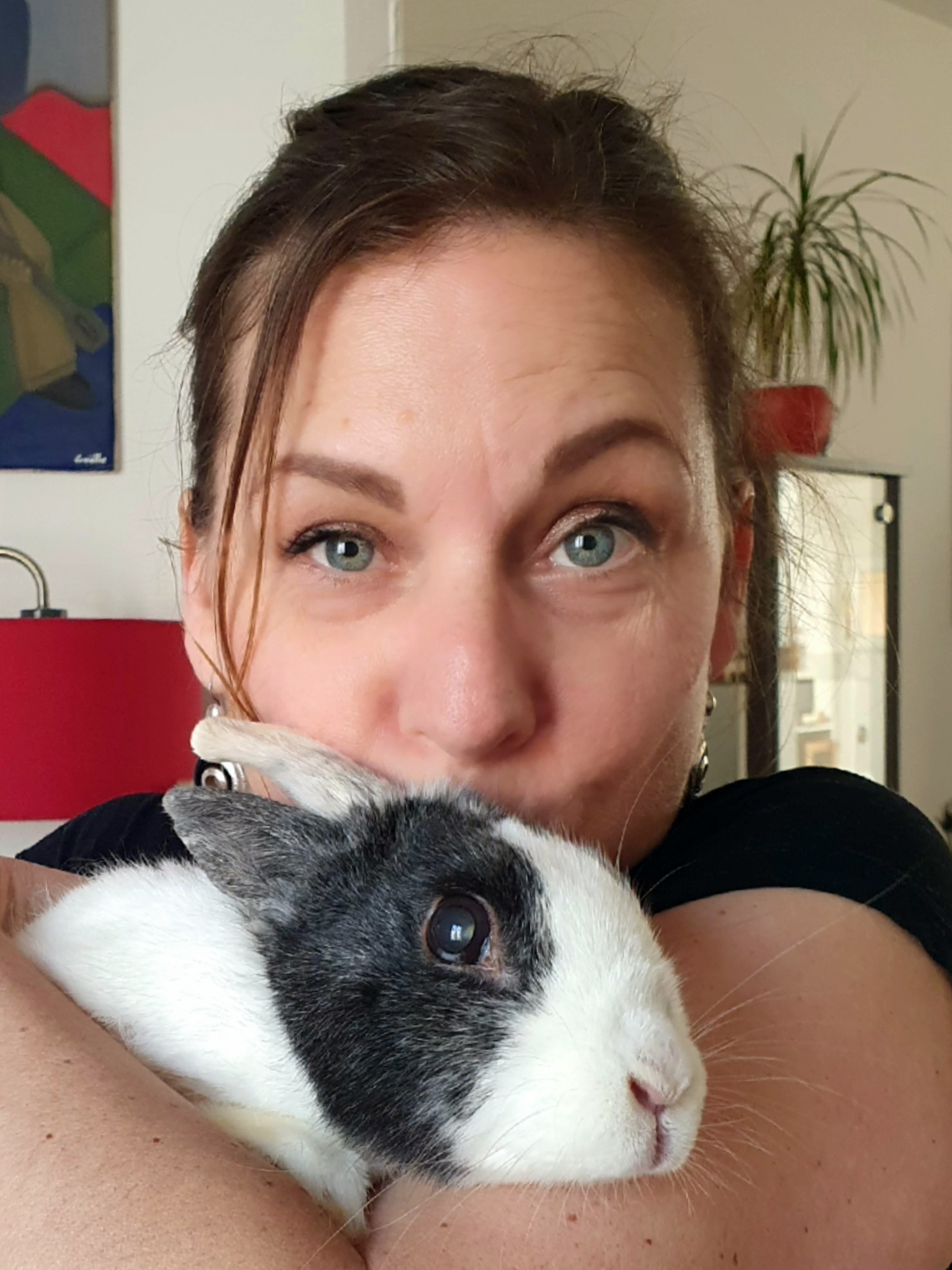 Gaëlle et son lapin